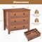3 Drawer Dresser Chest Bedside Table with Metal Handles Suitable for Any Room